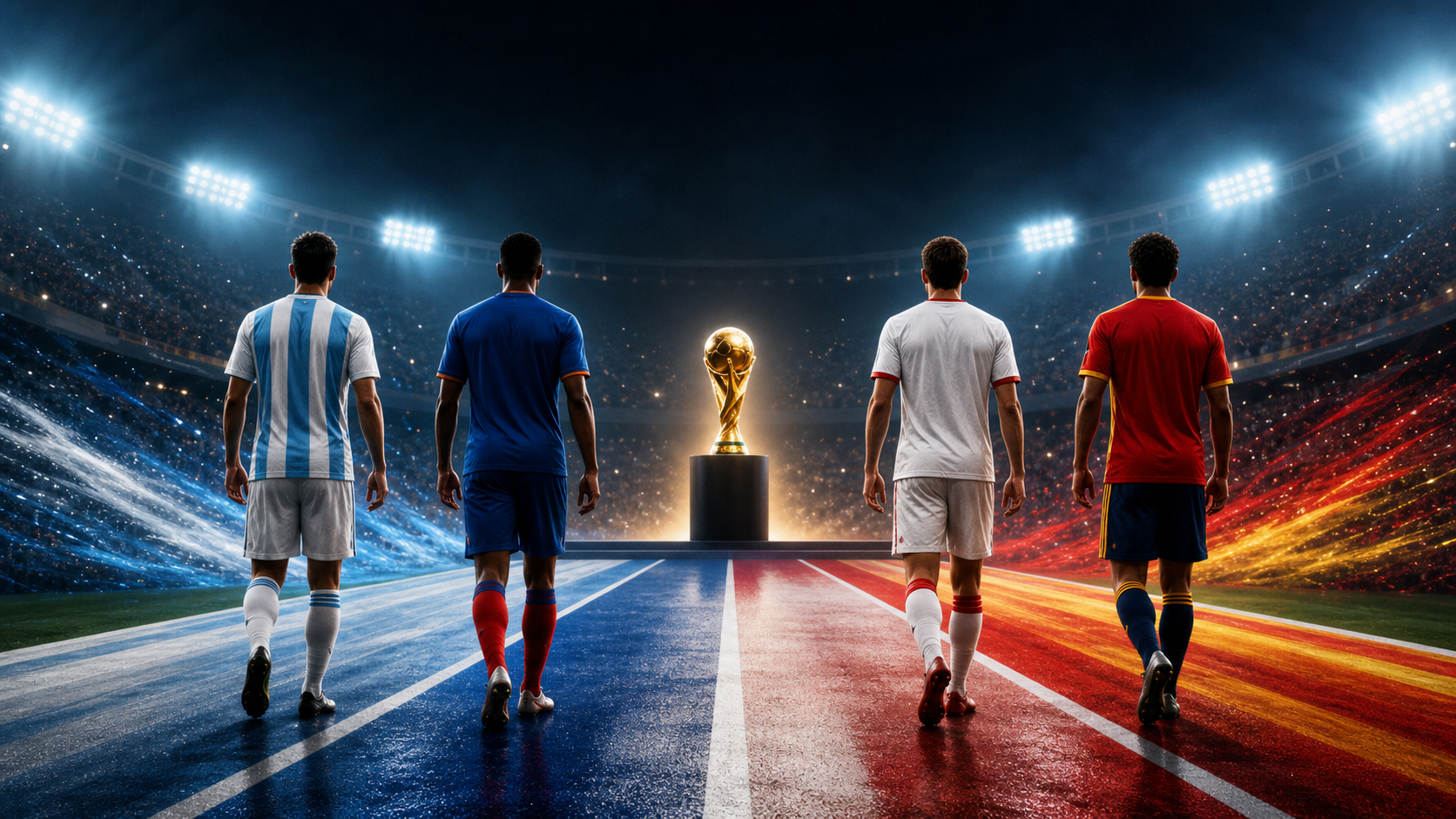 Four World Cup semifinalists approaching the trophy